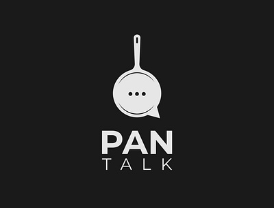 Pan talk logo brand designer branding design illustrator logo logo designer minimalist pan talk typography vector