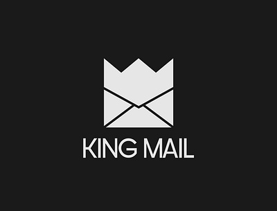 King mail logo branding design email illustrator king logo logo design mail minimalist typography vector