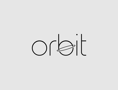 Orbit Logo brand identity branding illustrator logo logo design minimalist orbit planet space typography vector