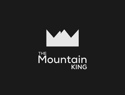 Mountain King Logo brand designer branding illustrator king logo logo design minimalist mountain typography vector