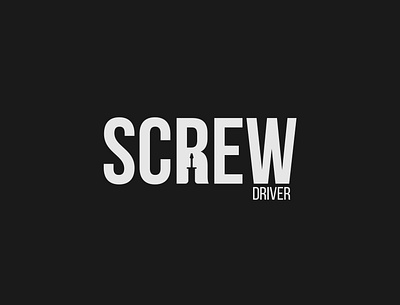 Screw driver logo brand identity branding illustrator logo logo design minimalist screw driver typography vector wordmark