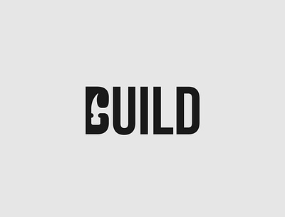 Build Logo concept brand identity branding build hammer illustrator logo logo design logo identity minimalist typography vector wordmark