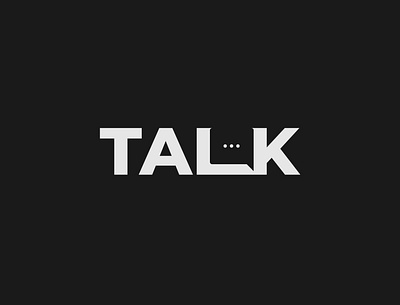Talk logo concept brand identity branding chat illustrator logo minimalist talk typography vector wordmark