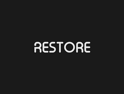 Restor logo brand identity branding design illustrator logo minimalist restore typography vector wordmark