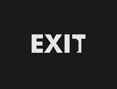 Exit logo concept brand designer brand identity branding design door exit illustrator logo logo design minimalist typography vector wordmark