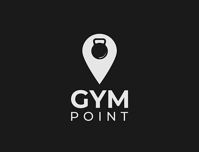 Gym point logo branding fitness gym illustrator location logo logo design minimalist typography vector wordmark