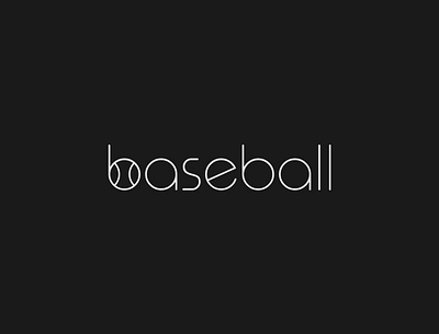 Baseball logo baseball branding illustrator logo logo design minimalist typography vector wrodmark