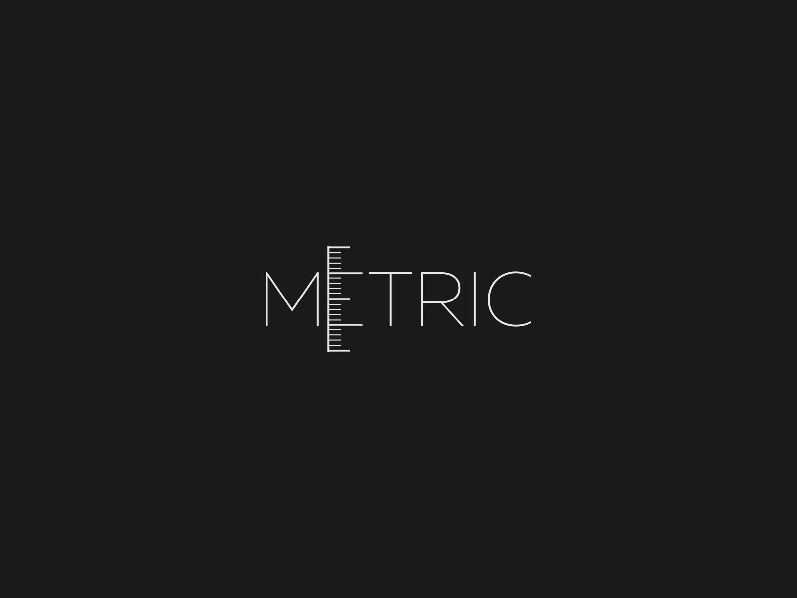 Metric logo animation branding design illustrator logo logo animation metric minimalist typography vector