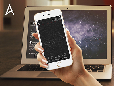 Azimuth (clock concept) app application clock concept design moon calendar screensaver weather widget