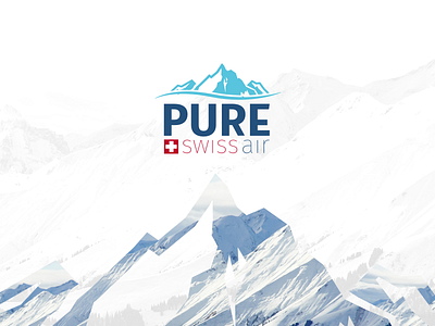 PURE Swiss Air Water logo brand brandbook branding corporate identity design logo logotype package packaging product swiss water