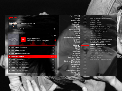 Muzza Internet radio UI/UX v1