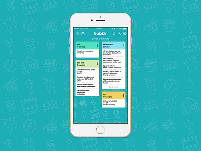 Bubblr app pattern for goods and services android app design ios mobile pattern ui ux