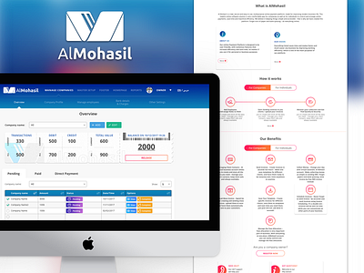 Al Mohasil (payment and managing system) design preview