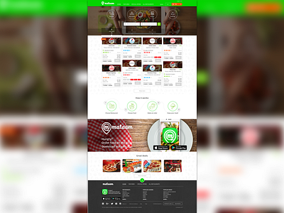 Mataam Home Page admin panel design food delivery sketch user experience design user interface design web design website