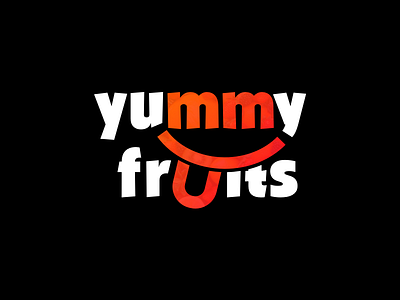 Yummy Fruits brand branding clean fresh fruits juicy logo minimalistic modern yummy