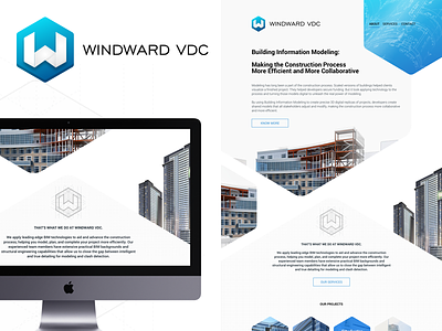 Windward VDC Logo and website bim bim services brand branding design logo logo design style web website