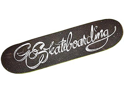 Go Skateboarding grip tape gsd script skateboarding