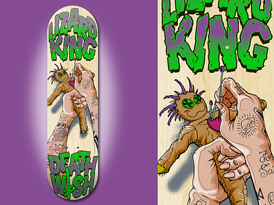 Lizard King Voodoo deathwish deck graphic lizard king skateboard skateboarding