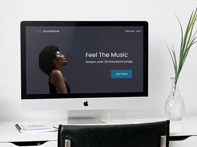 Feel the Music app landing page minimal mockup ui uiux ux web web design webdesign
