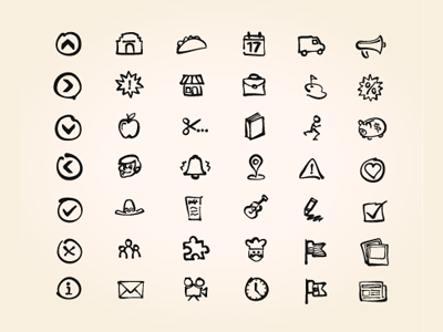 Northgate Icons brush icons ink vector