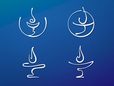 Chalices chalice flame icons ink logo vector