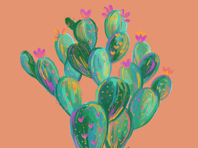 Cactus Love illustration ipad pro procreate