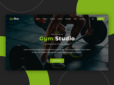 Gym Studio Website Design