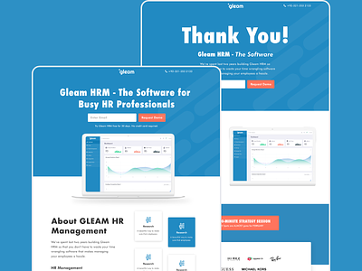 Designed Gleam-HRM Landing Pages