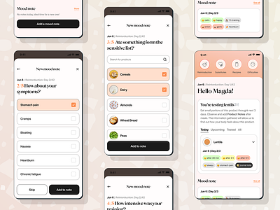 FoodTreat – Diet assistant app design product design ui ux