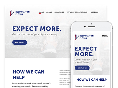 Restoration Physio Reboot clean design medical physical responsive therapy web
