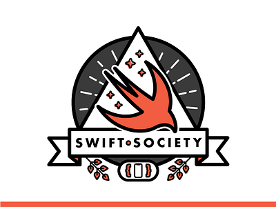 Introducing: Swift Society badge community ios liverpool logo meetup secret society novoda sticker swift tech vector