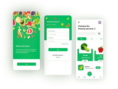 Grocery App Design adobe xd adobexd app app design branding design design fashion graphic designer ui designer illustrator mobile ui ui ux ui desgin ui design uidesign uiux