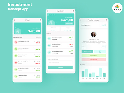 Investment Concept App app design bitcoin bitcoin app bitcoin wallet cash app graphic designer ui designer investment app mobile app design