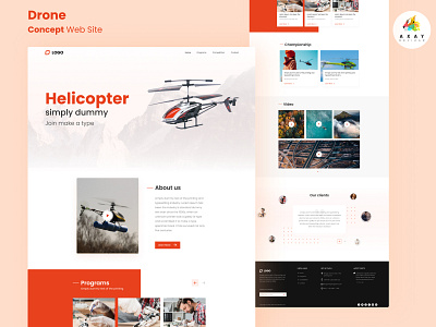 Drone or Helicopter Theme Website