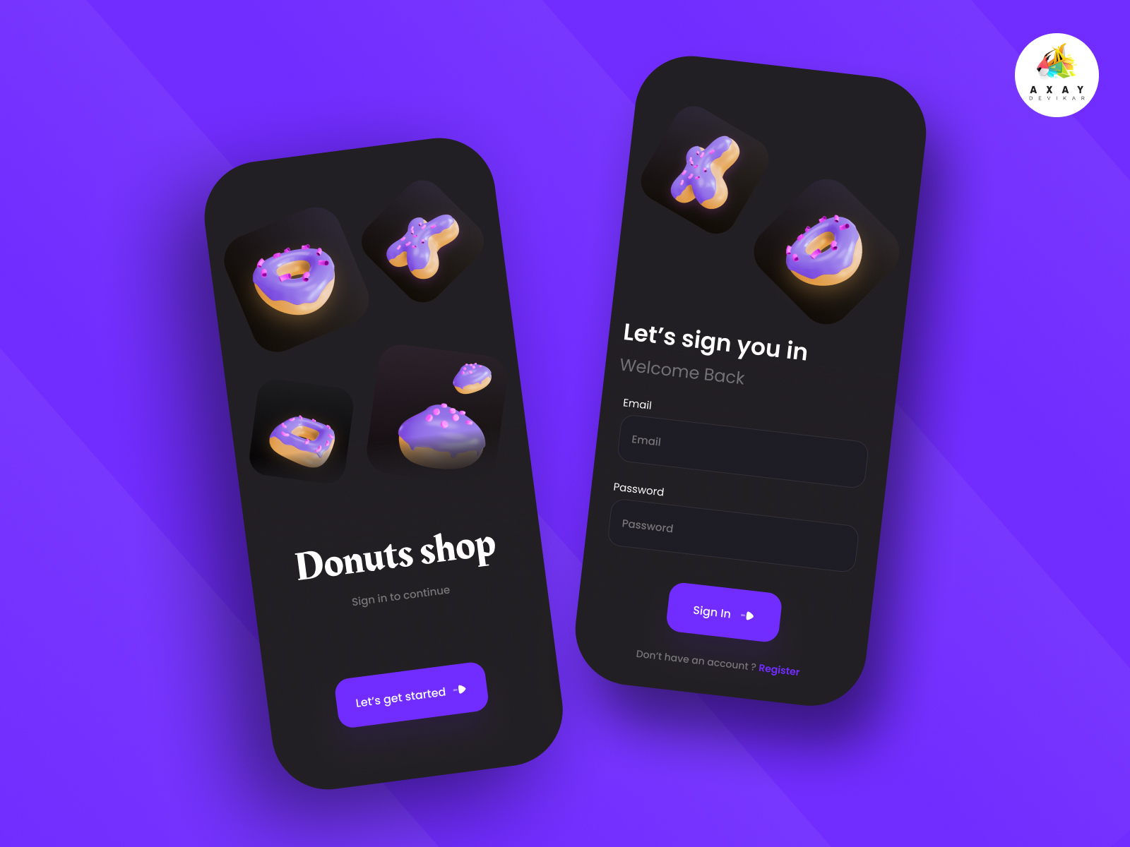 Donuts shop App UI Design by Axay Devikar on Dribbble