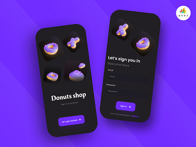 Donuts shop App UI Design app design application branding design design donuts figma graphic designer ui designer ui uidesign uiux