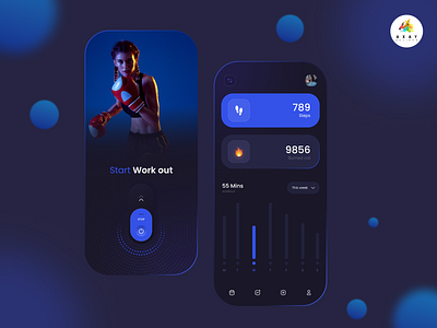 Fitness App UI Design app design branding design design fitness fitness app fitness center fitness club fitness logo fitness tracker graphic designer ui designer ui design uidesign uiux