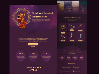 !Indian Classical instruments web design