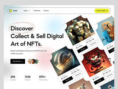 NFT Marketplace - Web design