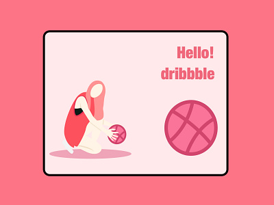 Hello dribbble! illustration