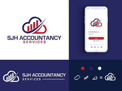 SJH-ACCOUNTANCY-SERVICE-LOGO-DESIGN branding business logo design illustration logo logo design minimalist logo modern logo vector