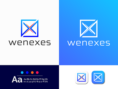 Wenexes Logo Design branding business logo design design logo flat logo illustration logo logo design minimalist logo modern logo ui vector website logo