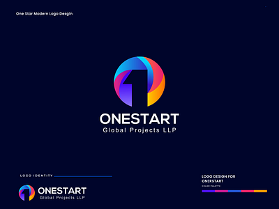 OneStart Modern Logo Design branding business logo design illustration logo logo design minimalist logo modern logo ui vector