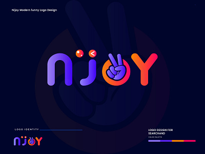 Nijoy Modern Funny Logo Design branding business logo design illustration logo logo design minimalist logo modern logo ui vector