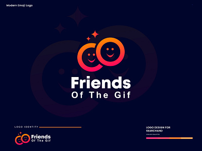 Friends Of The Gif Modern Emoji Logo Design branding business logo design illustration logo logo design minimalist logo modern logo ui vector