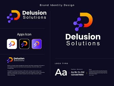 Delusion Modern Logo & Brand Identity Design brand style guides branding branding design business logo logo logo design logo designer minimalist logo modern logo