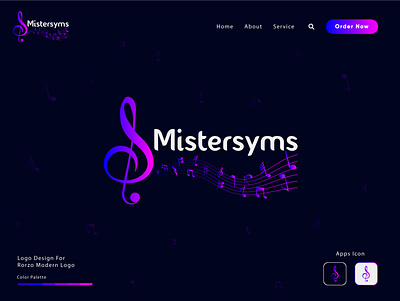 Mistersyms Modern Music Logo Design brand style guide branding branding design business logo logo design minimalist logo modern logo music logo