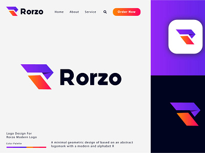 Rorzo | Software Company Logo Design app brand identity branding flat logo graphic design illustration logo minimalist logo vector