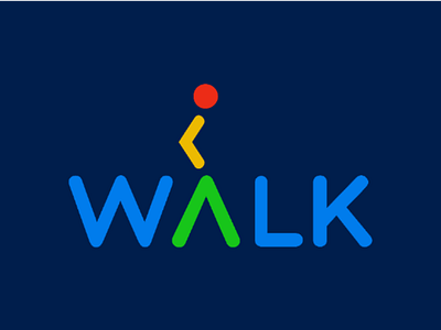 Walk Wordmark Logo clever wordmark creative creative logo creative wordmark logo design logo mark walk walking