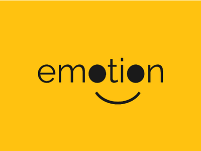 Emotion Logo clever wordmark emotion emotion logo logo design logo design type logo designer typographic logo typography wordmark yellow